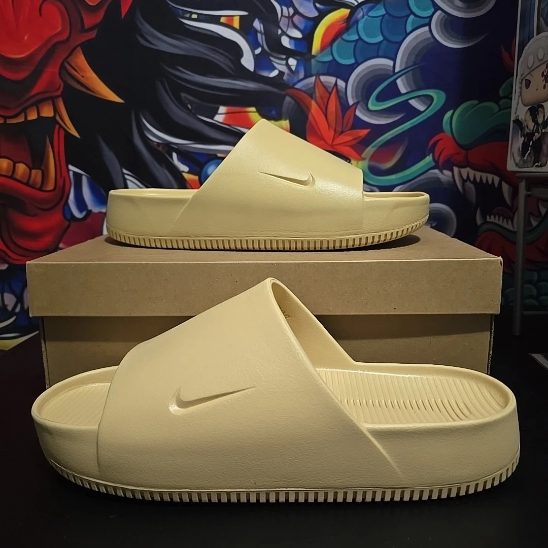 Nike Calm Slides Sandalo Sesame Uomo Taglia 13 Nuovo