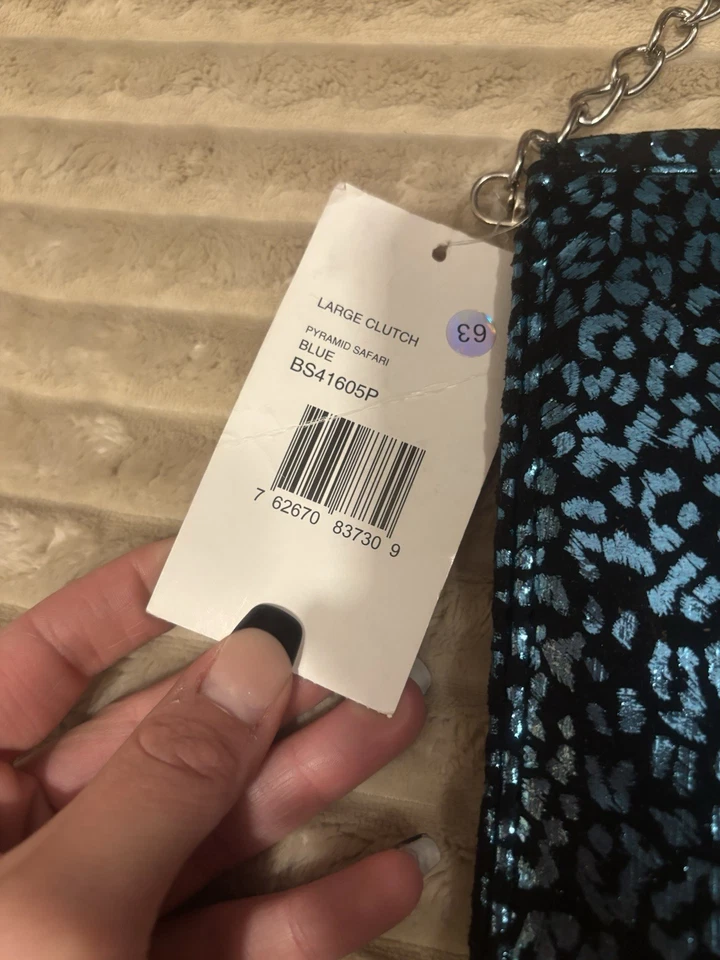 Новый с Ярлыками Betsey Johnson металлический синий леопард печать женщин застежки с цепочкой ремень - Изображение 3 из 4