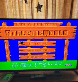 Nintendo Nes 3 Game Lot. Athletic World , World Games, Dance Aerobics.  *Tested*