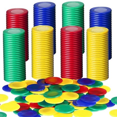 400 Stücke Plastik Poker Chips Spielchips Bingo Chips Kinder Zählchips zum