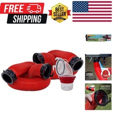 EZ Coupler 20-Foot RV Sewer Hose Kit for RV Camper, Includes 2 Attachable 10-...