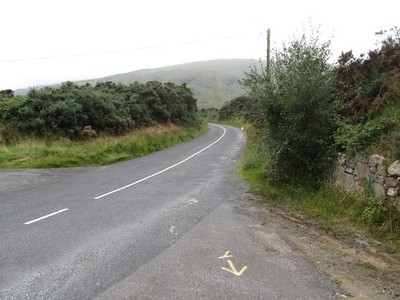 Photo A2 The Windy Gap road at the Clermont Pass cross roads Omeath  c2016