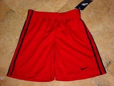 NWT NIKE FORCE BOYS SPORTY SUMMER MESH BASKETBALL SHORTS RED BLACK SZ 6