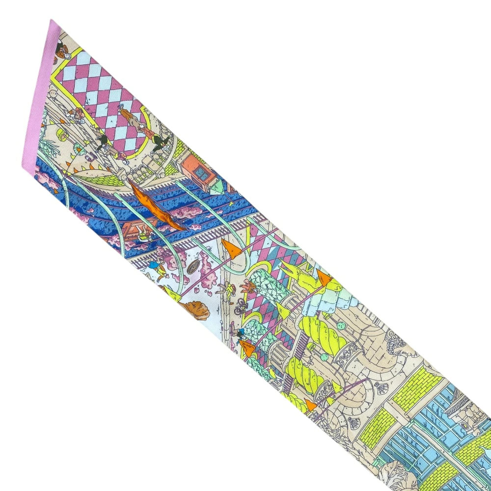 Hermes Scarf Maxi Twilly Faubourg Grand Prix Ugo Gattoni Silk Light r0_02 thumbnail 6