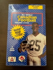 1991 All World CFL Sealed Wax Box Possible Rocket Ismail auto, Moon, Flutie!