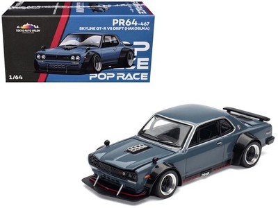 Pop Race PR640467 1/64 Skyline GT-R V8 Drift ''Hakosuka'' RHD (Right