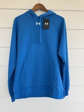 Under Armour UA Rival Fleece Hoodie Men s Medium Blue Pullover Sweatshirt NWT