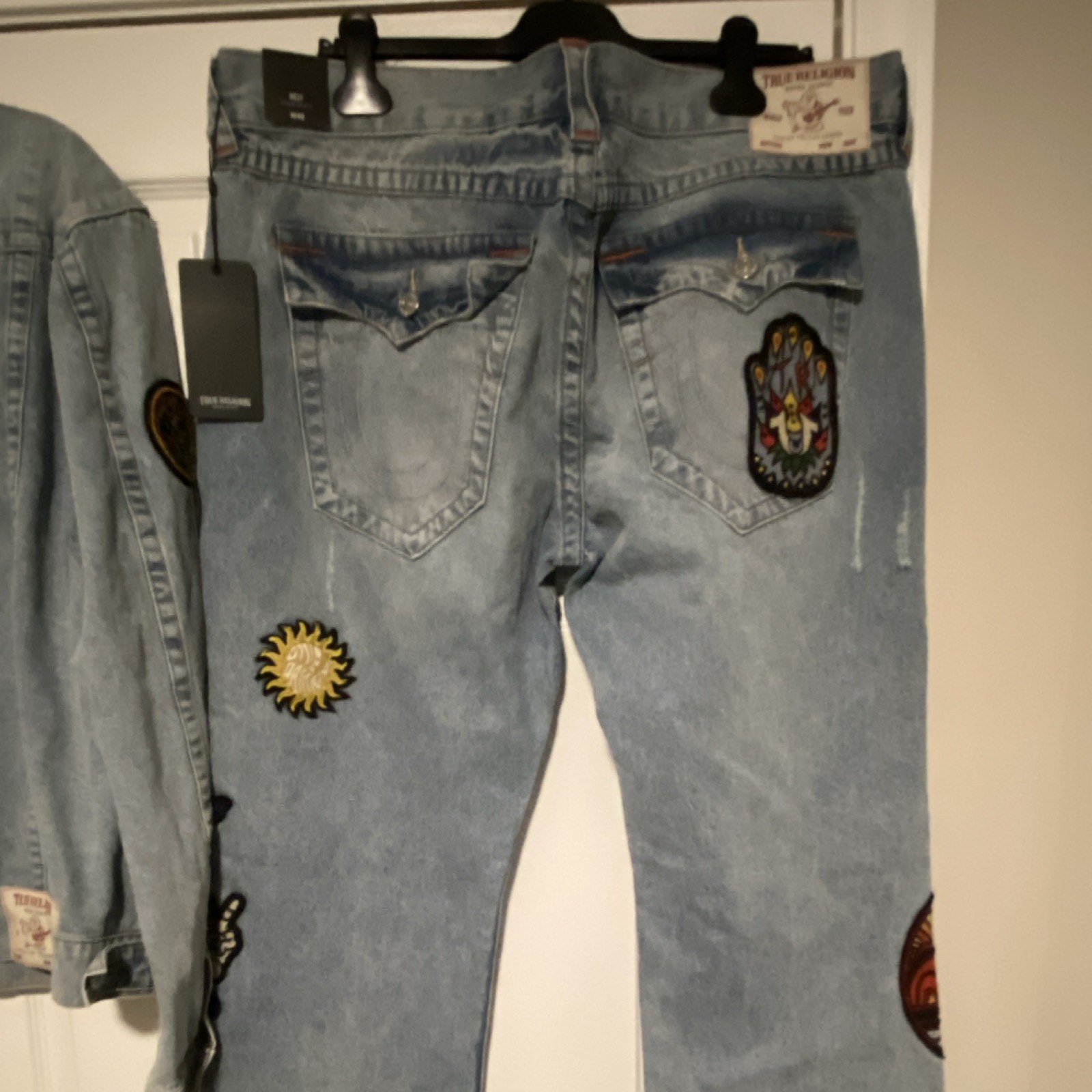 Mens True Religion Society Club Light Wash Denim Jacket & Jeans NWT $399 Set XL  thumbnail 11