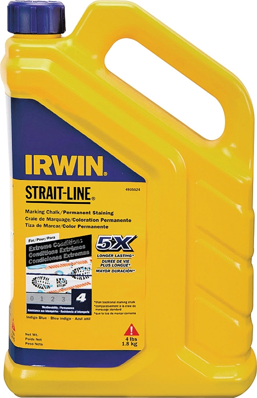 IRWIN Tools STRAIT-LINE Permanent Staining Marking Chalk, Indigo Blue