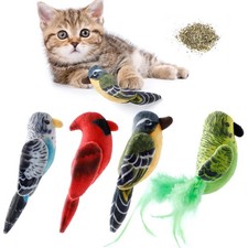 Dorakitten Cat Catnip Toys Interactive Cats 4pcs Kitten Plush Nip Chew Red