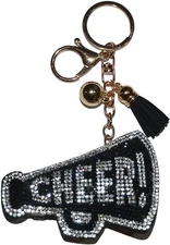 Popfizzy Cheer Keychain for Girls and Women, Bling Cheerleading Backpack Key...