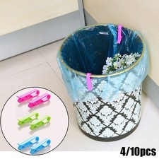 Waste Dustbin Bag Clips 4/10pcs Bag Bin Clamp Clips Garbage Kit Brand New