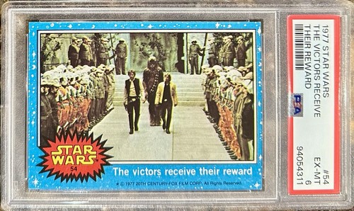 1977 Topps Star Wars #54 The victors receive their reward — PSA 6