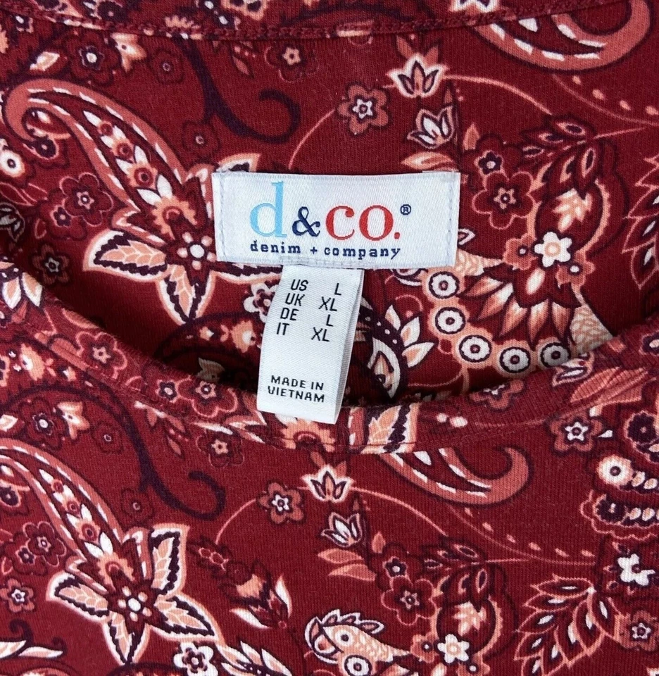 Vestido bota midi Denim & Co. para mujer talla L cachemira cottagecore vaquera costera Foto 4 de 4