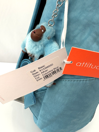 Kipling 'Alfran' Medium Back Pack - Columbia Blue - New With Tags - Picture 3 of 7