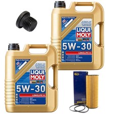 Motoröl Filter Set 5W-30 LIQUI MOLY 10 Liter + Schraube für Audi Q7 VW Touareg