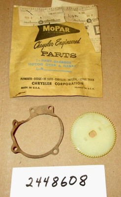 Mopar 2448608 1 speed wiper gear & gasket pkg 1963-1965 w/Leece Neville motor