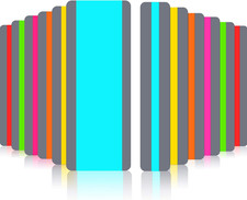 12 Pieces Guided Reading Highlight Strips with 2 Sizes Colored Overlay Highlight
