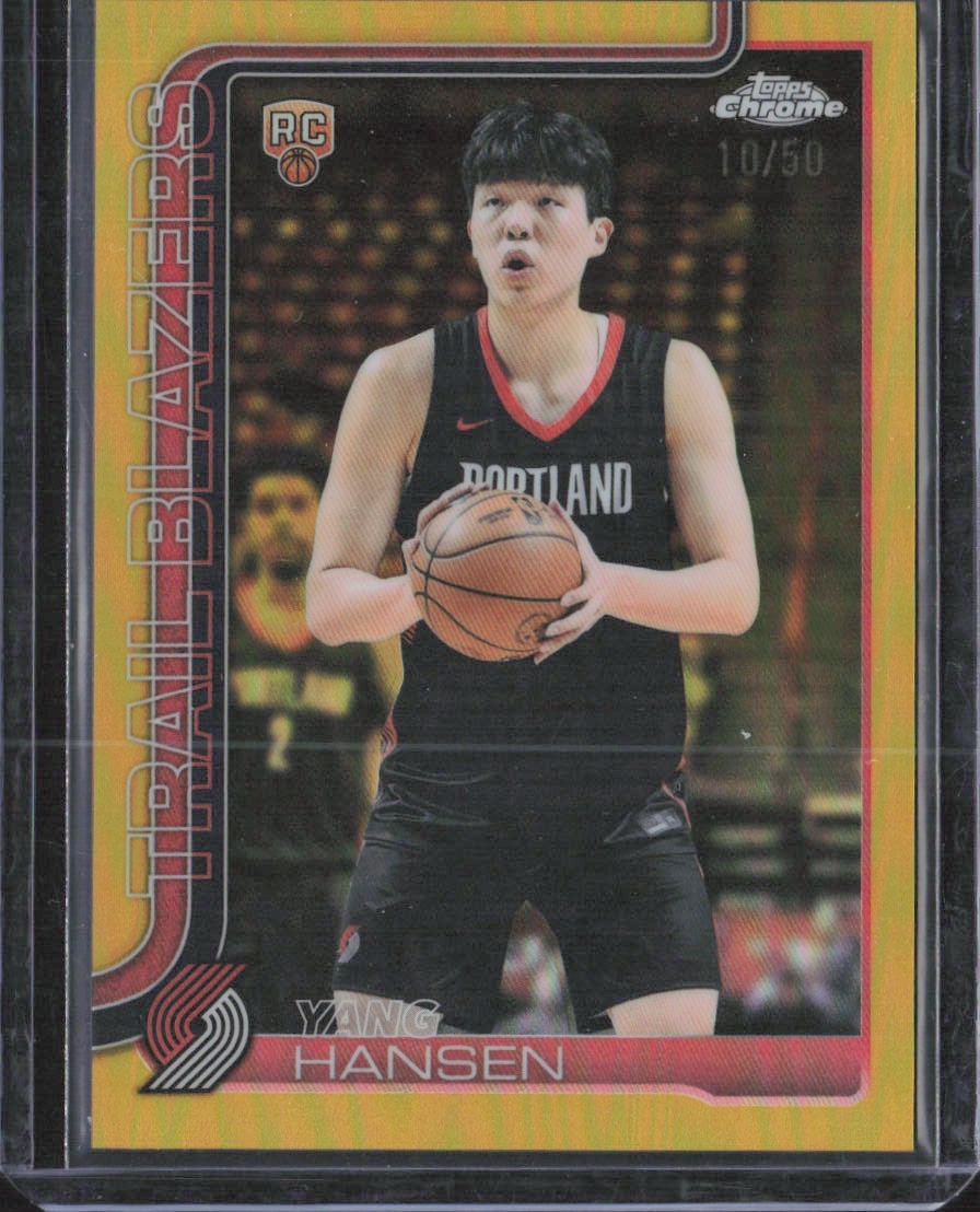 2025-26 Topps Chrome - Yang Hansen #266 True Gold Refractor /50 Rookie RC