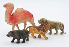 Celluloid Wild Animals Lion Tiger Bear and Camel Vintage