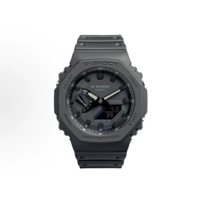 Casio G-Shock GA2100-1A1 Octagon Analog Digital Watch Full Black Dial