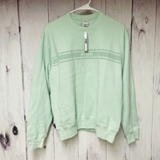 Victoria Secret Pink Crewneck Logo Sweatshirt Long Sleeve Mint Green Size Small