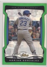 2009 Topps Finest Green Refractor 93/99 Adrian Gonzalez #103 0uw