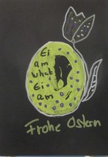 Ostern Karte Geld Gutschein Geschenkset b/w Karton Zeichnung orig sign ZM DinA5