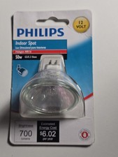 Philips Indoor Spot Light Bulb Mr16 50w Gu5.3 Base 700 Lumens 2 Prong Philips Indoor Spot Light Bulb Mr16 50w Gu5.3 Base 700 Lumens 2 Prong