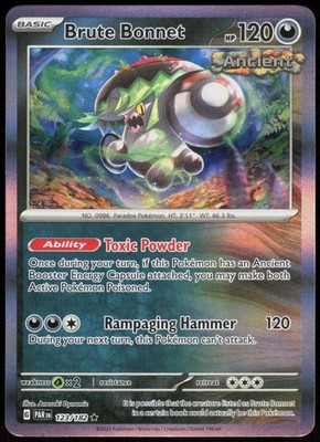 Paradox Rift Brute Bonnet 123/182 Rare Pokemon Holo NM/M