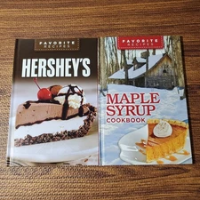 Maple Syrup Cookbook & Hershey's Cookbook 2 Hardcover Book Lot