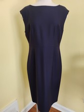 Brooks Brothers Loro Piana Sz 10 Shift Dress Navy Blue Women’s Read