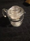 Pyrex Flameware 6 Cup Percolator Complete In Mint Condition