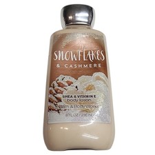 NEW Bath Body Works 8 oz. Snowflakes Cashmere Shea Vitamin E body lotion