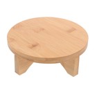  Wood Riser for Display Bamboo Pedestal Stand Round Wooden Tray for Kitchen