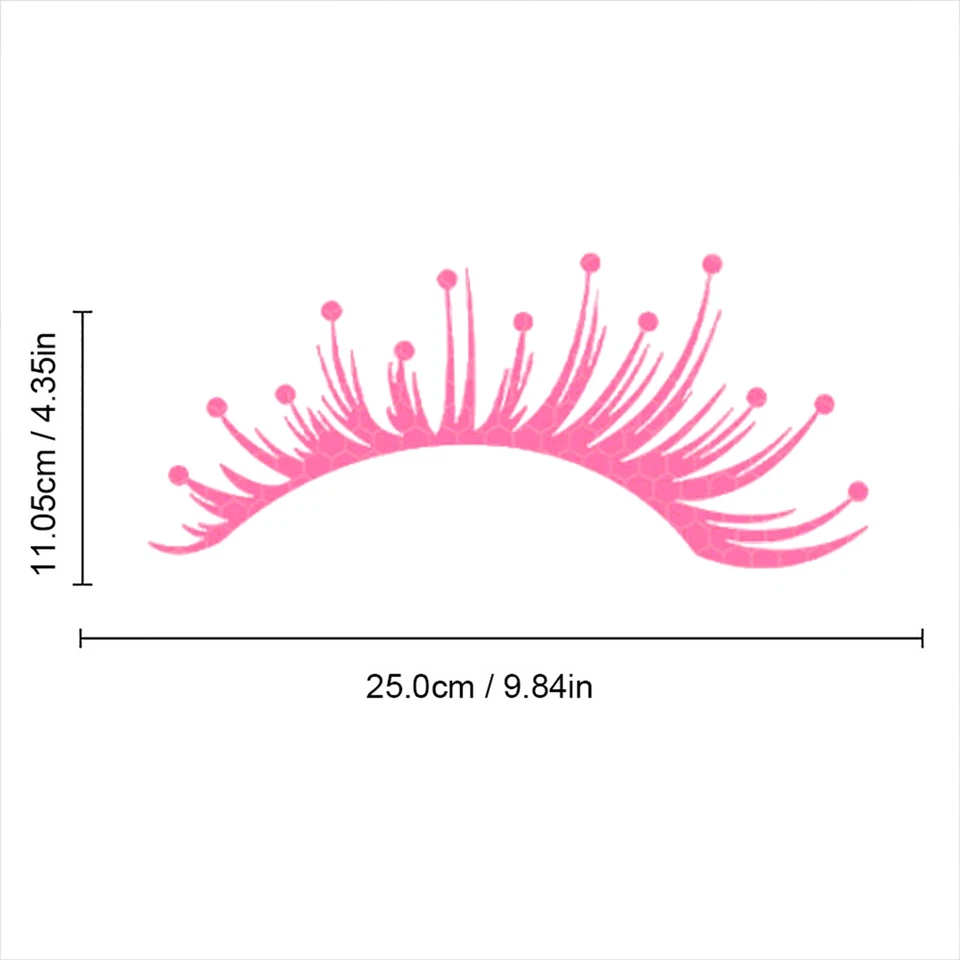 Calcomanía adhesiva para pestañas pestañas postizas reflectantes para la mayoría de las cejas de faros de coche Foto 3 de 4