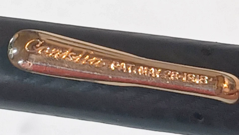 复古 Conklin 钢笔硬橡胶新月填充金 2 托莱多笔尖 — 第 2/4 张图片