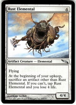 Rust Elemental 234 Mirrodin MRD U MTG Magic The Gathering U MP