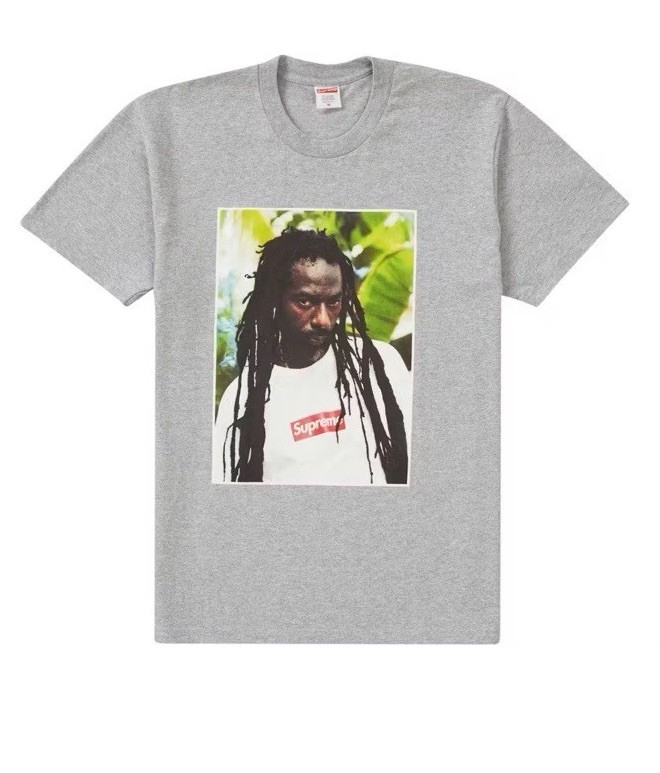 Supreme SS19 Buju Banton Photo Tee Heather Grey Gray T-Shirt | Size Medium