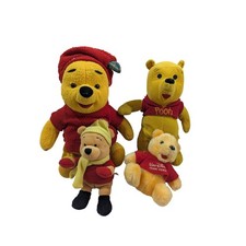 Disney Winnie the Pooh Plush Lot Mattel 1997 Disney Store Beanbag 4pc Set