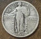 1926 Standing Liberty Silver Quarter - Silver no Reserve