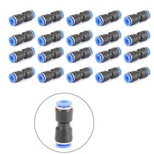 20Pcs Air Pneumatic 1/4" to 1/4" Straight Push in Connectors Quick US E4