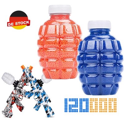 120000 NEU Gel Balls Blaster Ersatz Munition Gel Kugeln 7-8mm blau+orange