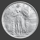 1 oz Silver Standing Liberty Round / Golden State Mint / Free Shipping