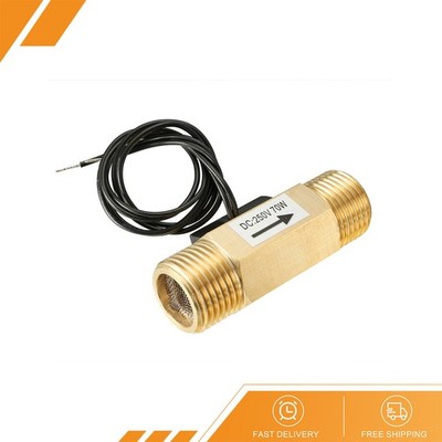G1/2'' Hall Effect Liquid Flow Sensor Switch Flowmeter Meter 1-30L/min SEN-CL21W