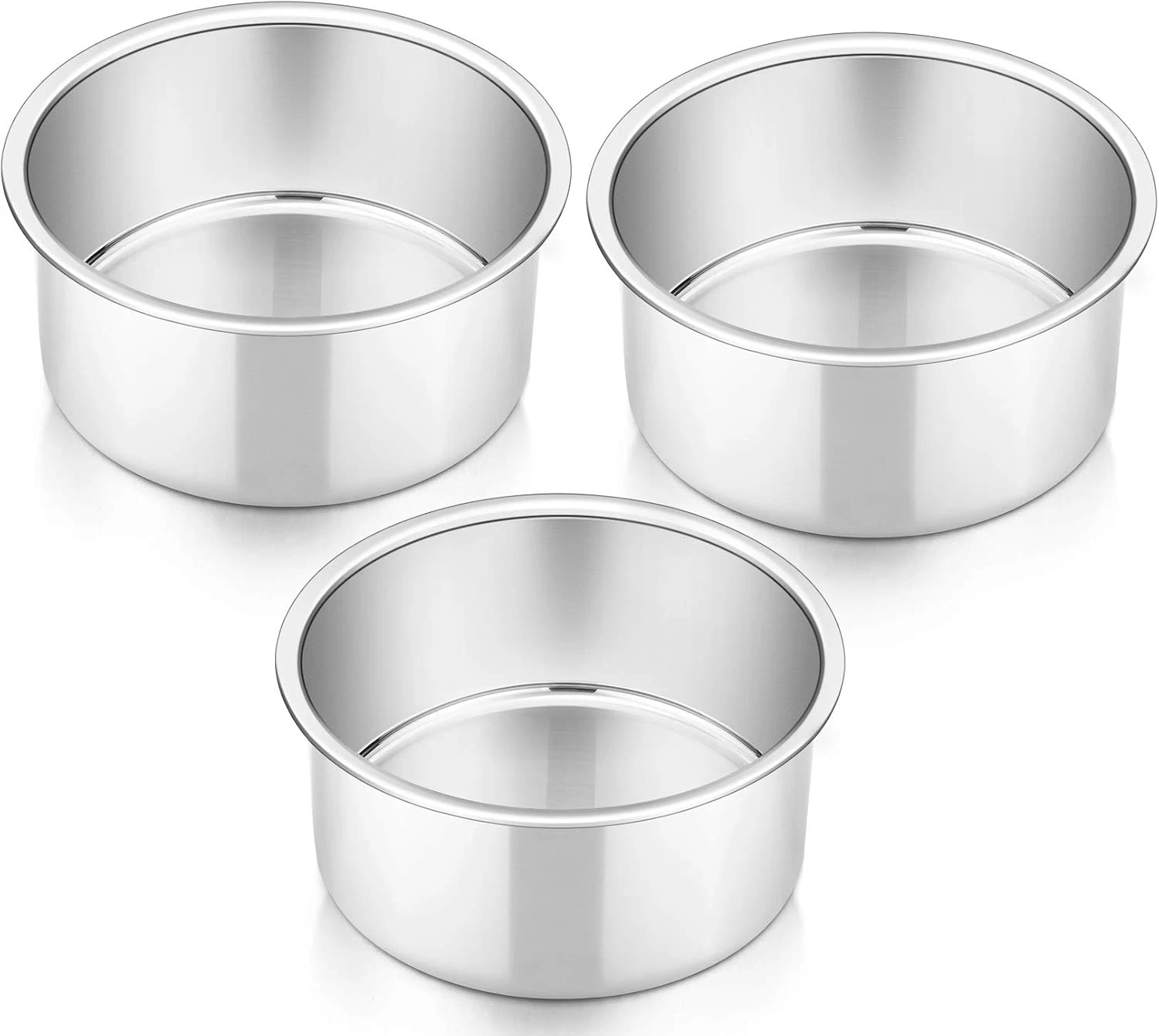 4 Inch round Cake Pan Set of 3, Stainless Steel round Baking Layer Pans Bakeware
Opens in a new wind