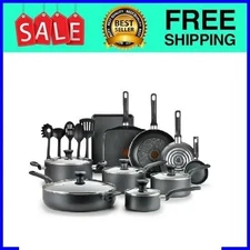 20 Piece Non-Stick Pots and Pans Cookware Set, Grey