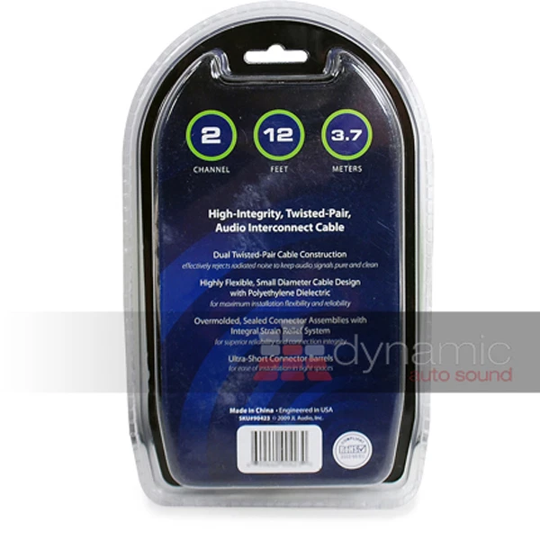 JL AUDIO XD-CLRAIC2-12 RCA Cable 2-Ch. 12ft. Amplifier Wire XDCLRAIC212 Amp New - Image 2 of 2