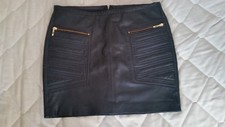 Mango leather A line skirt black size 40 (EU)