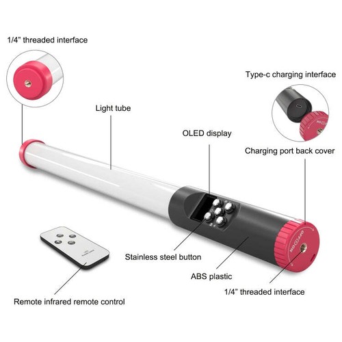 PULUZ RGB 114 LED Impermeable Fotografía Portátil Luz Stick con Control Remoto - Imagen 2 de 8
